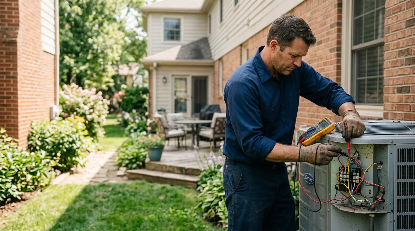 HVAC technician working near Wilton, ND